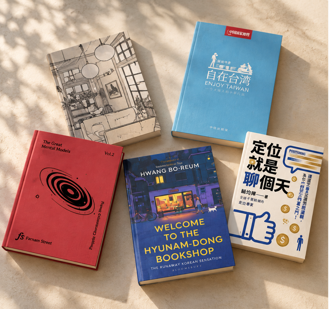 Five Kismet Reads arranged naturally on a warm, softly lit table